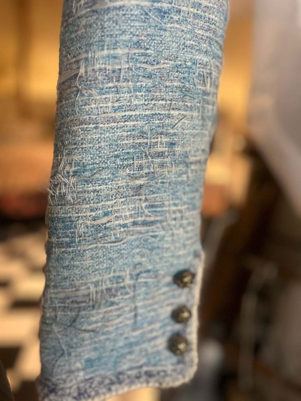 Chanel Blue Tweed Blazer and Skirt Set Size 40 - Picture 13 of 14